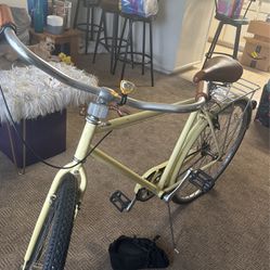 Bike Yellow Cruiser, Bike With Lights And Seat Cushion $225 or OBO