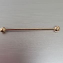14k Gold Large Bar Body Piercing Jewelry 