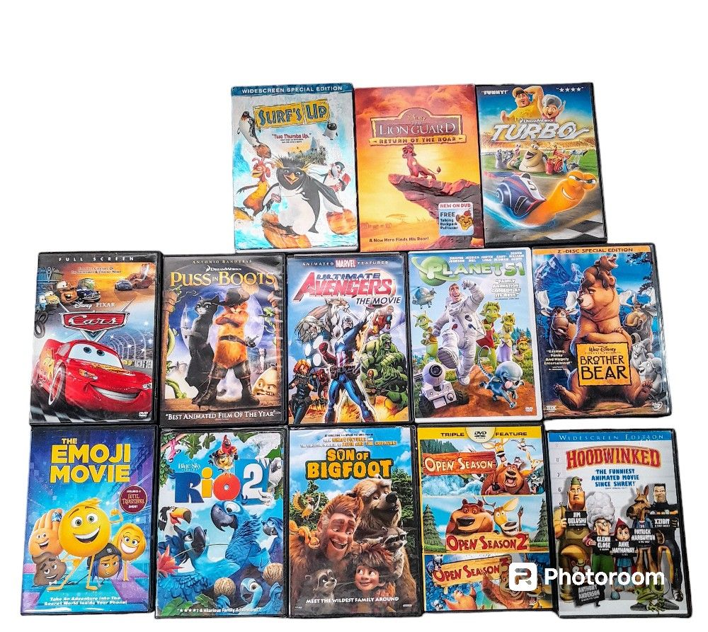 Kids DVD Lot Disney DreamWorks & More Lot Of 15