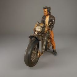 ELVIS PRESLEY US ARMY MOTORCYCLE FIGURE 