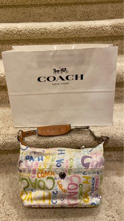 Coach Logo Fabric and Leather. Great for Summer.Good Condition. Paid $350.