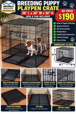 Breeding Puppy Playpen Crate (Brand New)