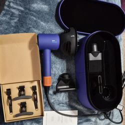 Special Edition Dyson Supersonic Nural Hair Dryer Kit – Vinca Blue/Topaz – Like New