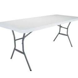 LIFETIME 6-FOOT FOLDING TABLE - (LIGHT COMMERCIAL) - WHITE GRANITE