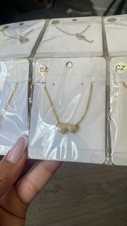 Gold Necklace (hearts)