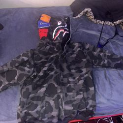 double hooded bape sweater