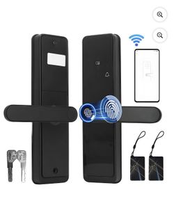 Door Smart Lock – Fingerprint, Keypad, IC Card, App Control – Like New – $75