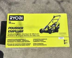 Ryobi 13 in. 11 Amp Corded Electric Walk Behind Push Lawn Mower - NEW