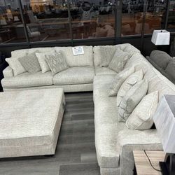 Deep Seating And Reversible Cushions L Shaped Modular Sectional Couch Set ✨ ⭐$39 Down Payment with Financing ⭐ 90 Days same as cash