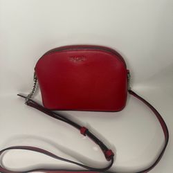 Kate Spade Dome Crossbody Bag Red Leather Chain Strap – Excellent Condition