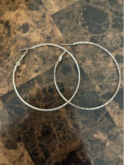 Silver hoop earrings