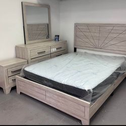 New 4pc Bedroom Set In Box Buy Now Pay Later $39 Don