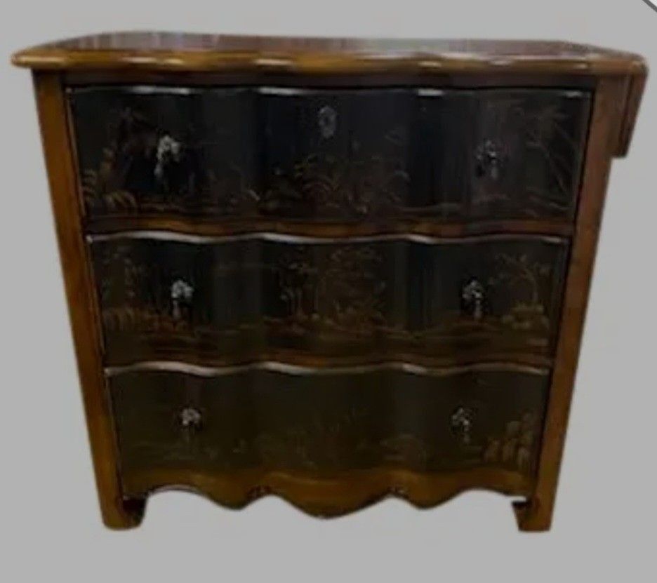 RARE Seven Seas Collection 3 Drawers Palm Motif Chest Cabinet