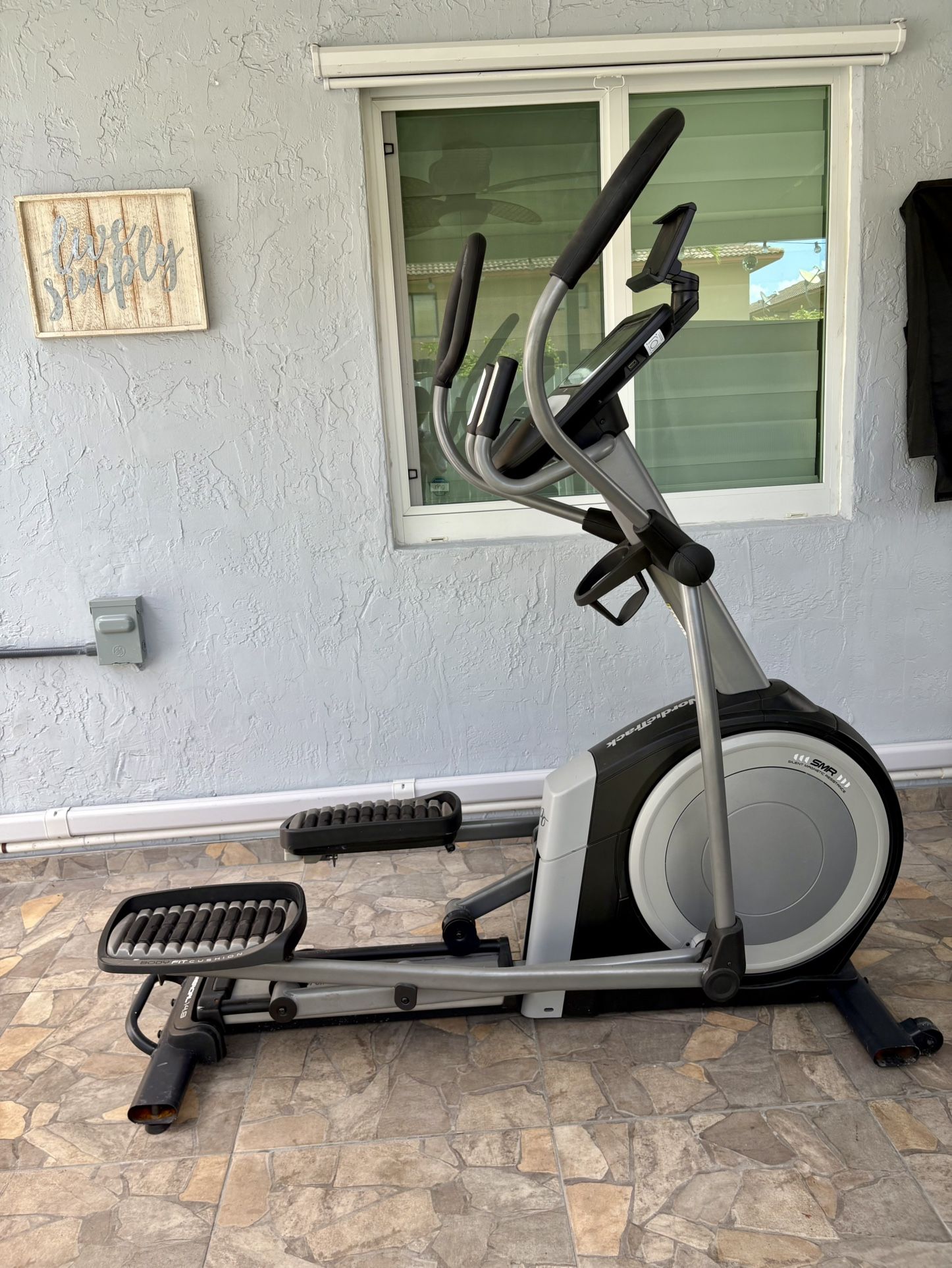 NordicTrack SpaceSaver SE7i Rear Drive Smart Elliptical with Folding SpaceSaver Design, Compatible with iFIT Personal Training