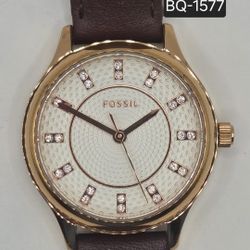Fossil Women's Watch BQ1577 New Battery Leather Strap