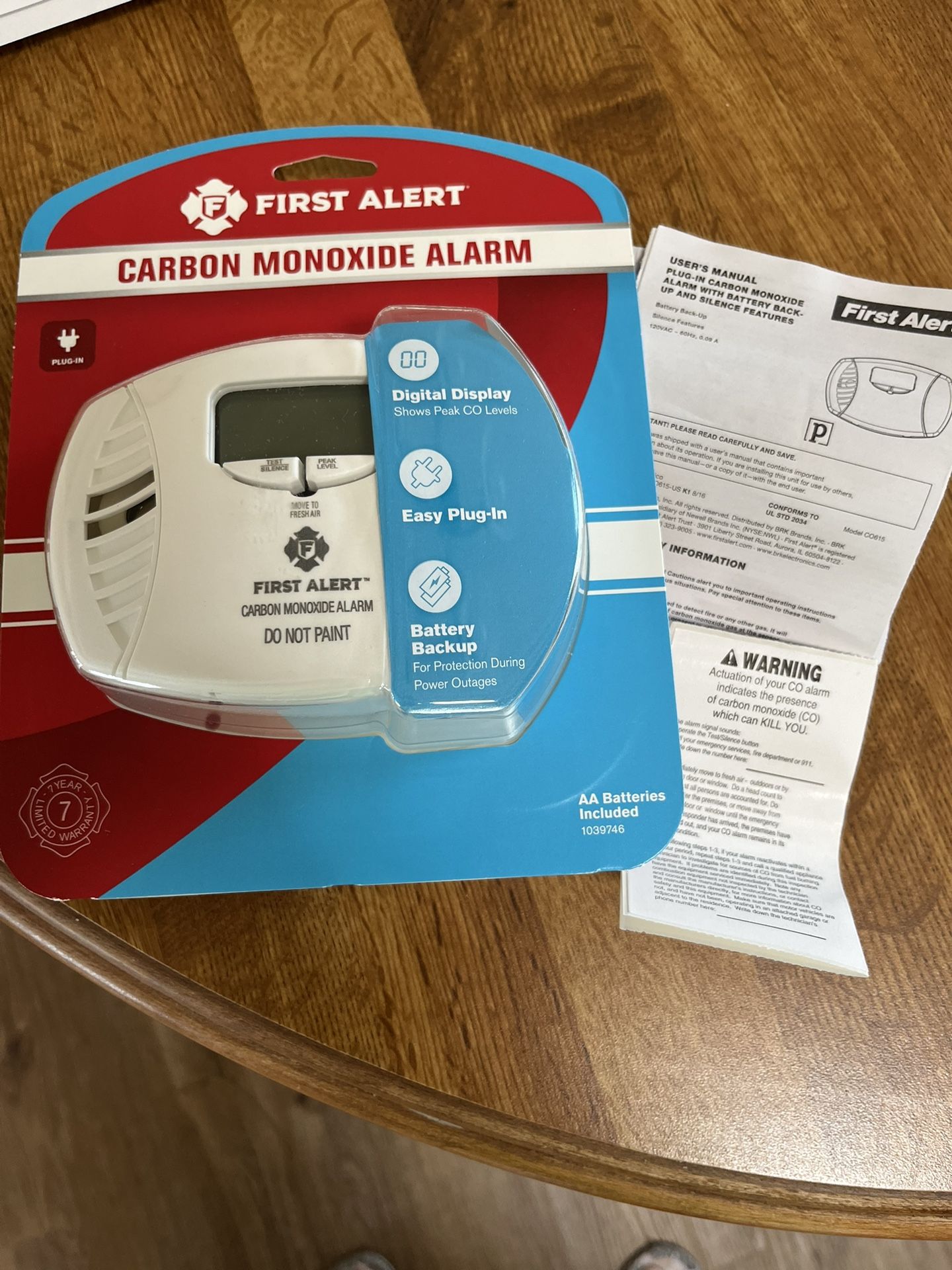 Brand New First Alert, Carbon Monoxide Alarm