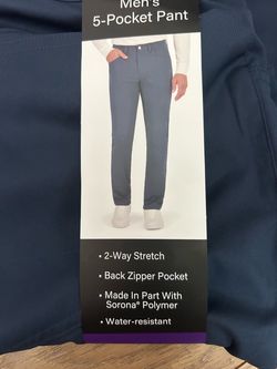 Men's 5-Pocket Stretch Pants Navy Blue