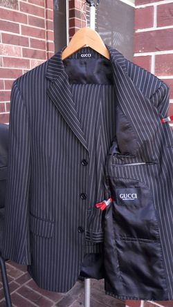 Gucci pin stripe suit