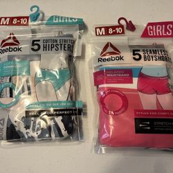 Girls Underwear Reebok Hipsters Boyshorts Medium
