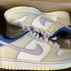 Nike Dunk Low Khaki Blue Pink (GS) SIZE 6Y