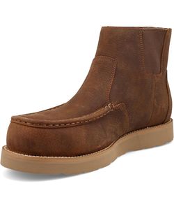 Twisted X Men's 6" Work Chelsea Wedge Work Boot Size:11.5 Wide  Color: Cinnamon  FARM SAFE: BarnShield leather upper with 6" shaft. BarnShield is a ba
