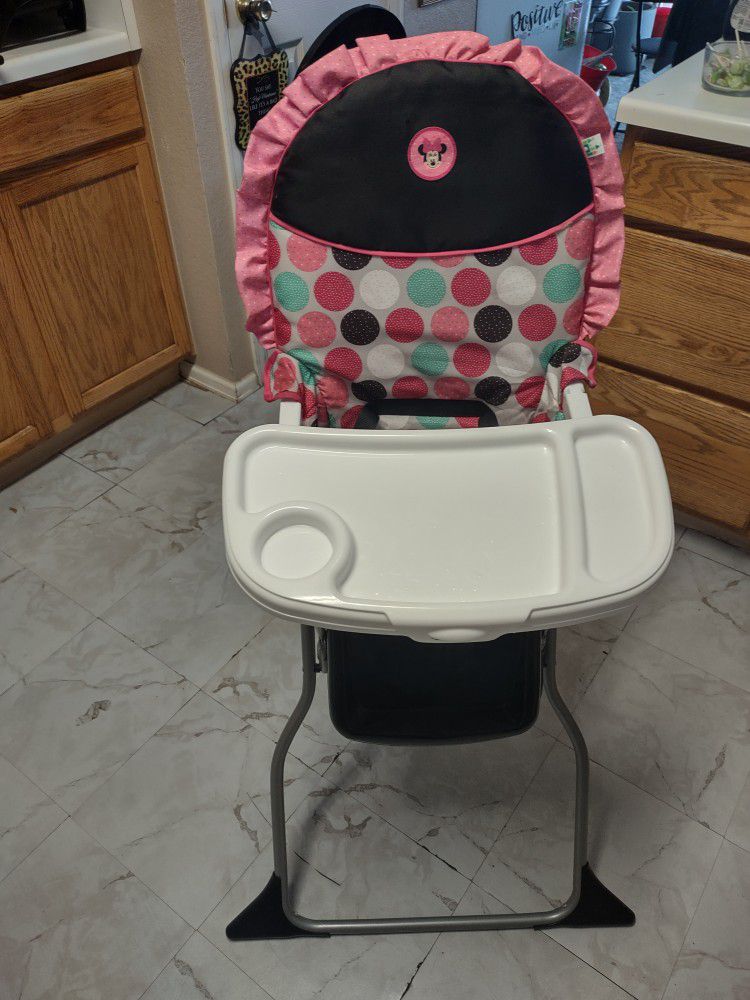 Disney Baby Simple Fold Plus High Chair, Minnie Dotty