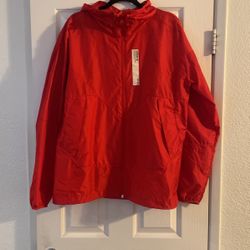 $10 Adidas Medium Rain Jacket with Hoodie