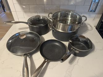 Michelangelo 5-Piece Non-Stick Cookware Set w/ Steamer