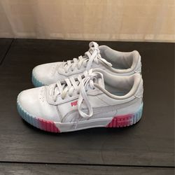 Girls Puma Sneakers Size 4.5 And Slippers Size 2/3