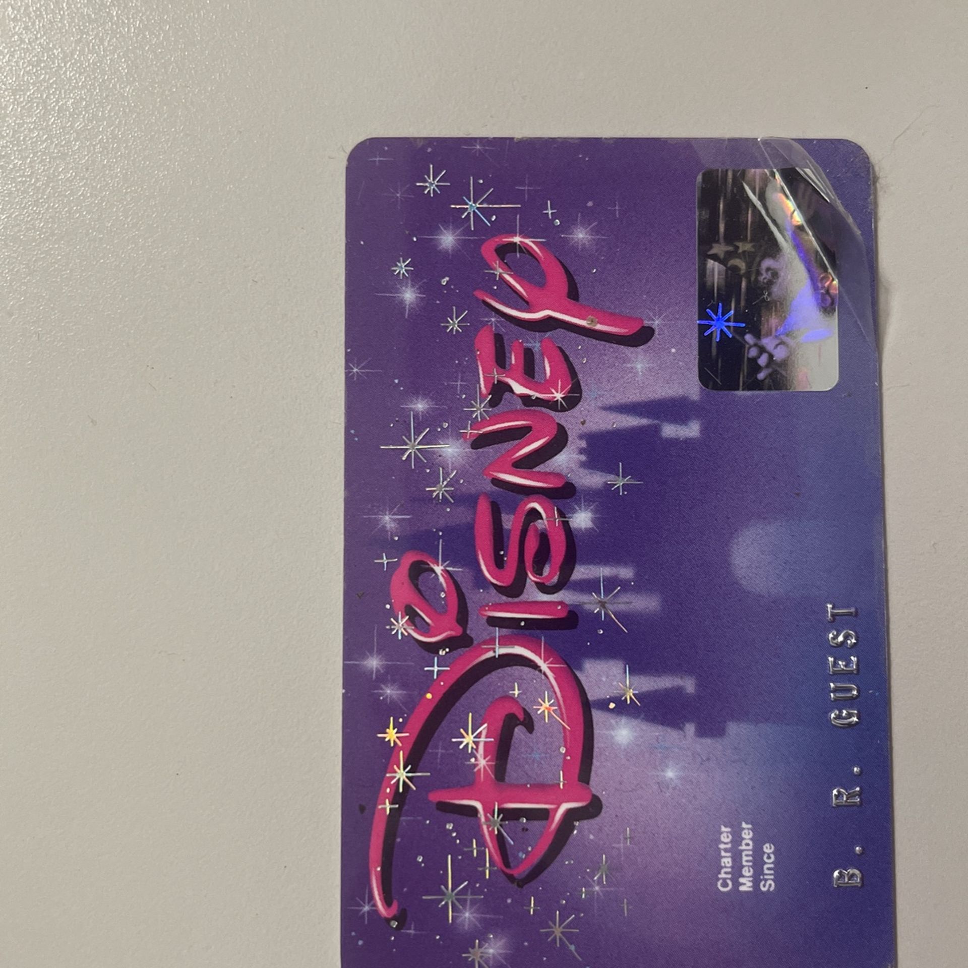 Disney. Original B R guest Credit Card