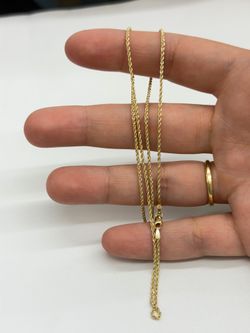 10KT Real Gold Rope Chain