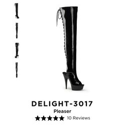 Black Pleaser Knee-high Boots 