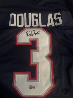 Douglas #3 Signed Navy Football Jersey