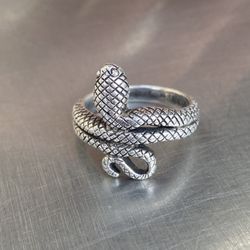 925 solid silver Snake ring 