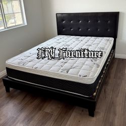 New Queen Bed Frame With Mattress 