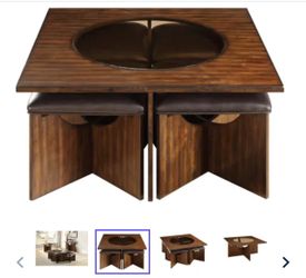 Coffee Table with pull out chairs