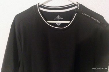 Armani Exchange Mens T-Shirt XL - Black White Trim
