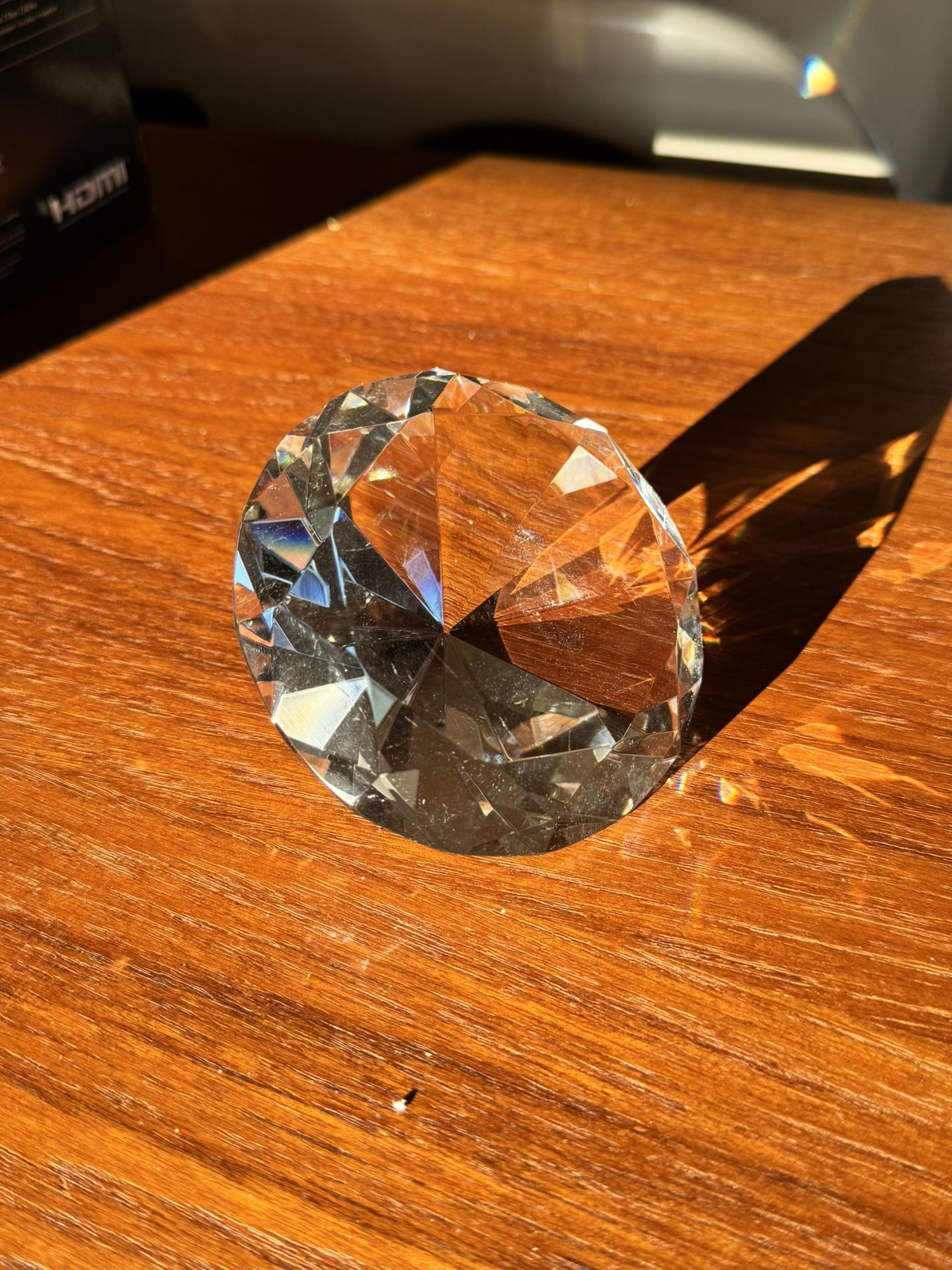 Glass Diamond Paperweight 