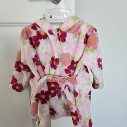 Baby Bath Robe With Hood For Girls 0-12 Months