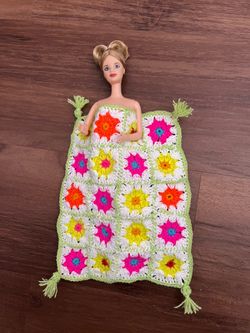 Barbie size crochet blanket