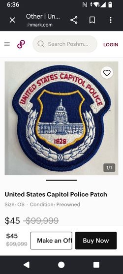 My Dad's 1980 United States Capital  Police Patch