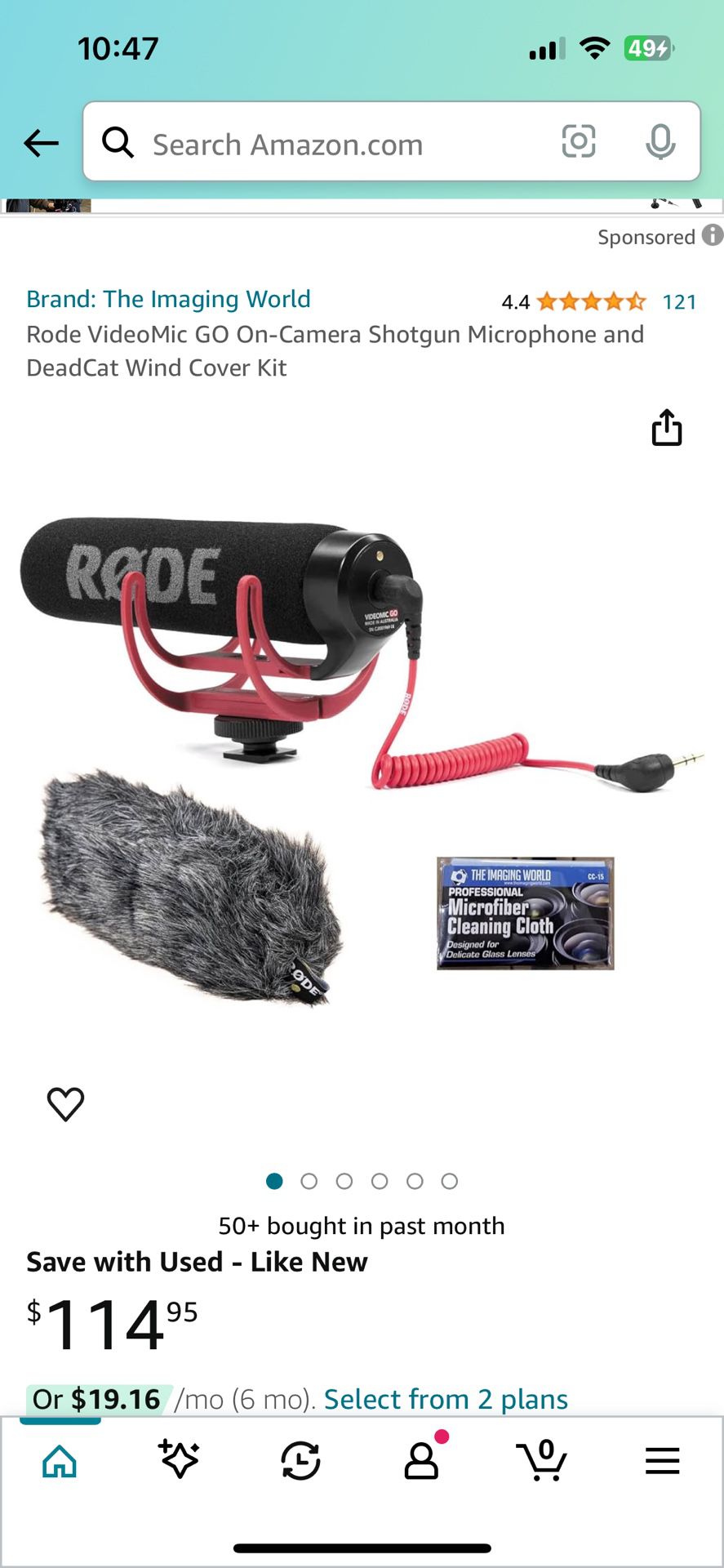 Like New Rode Video Mic Go with Deadcat