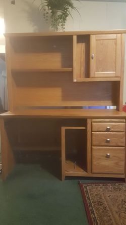 Wooden 2-Part Computer Desk