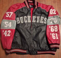 Adult Size Ohio State Buckeyes Leather Varsity Jacket