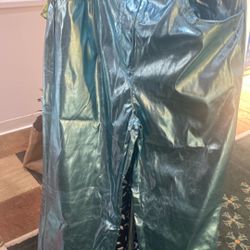Blue Metallic  Wide Leg Pants Size 14 Beautiful 