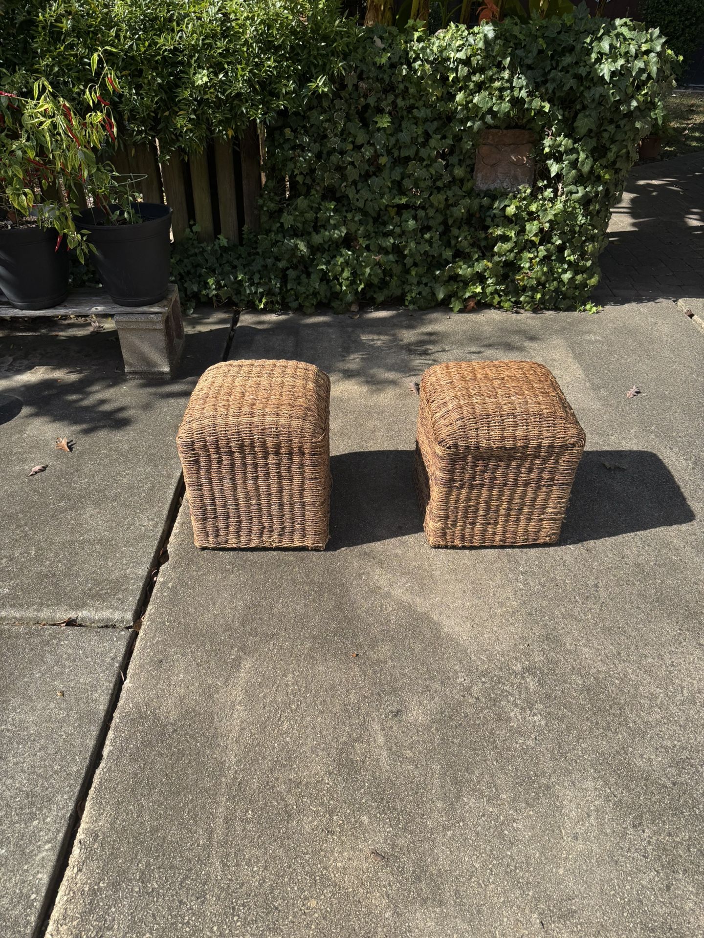 Wicker Porch Stools / Seating / Tables