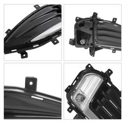 1PCS For Ford Edge 2019-2024 LED Front Bumper Fog Lights Lamp w/ Cover Bezel Kit