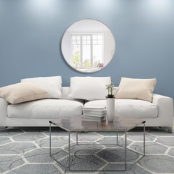  42" Round Wall Mirror with Metal Frame