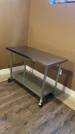 Stainless Steel Work Table with Casters