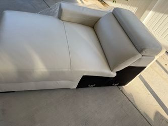 One Piece Leather Beige Lounge/ Sofa